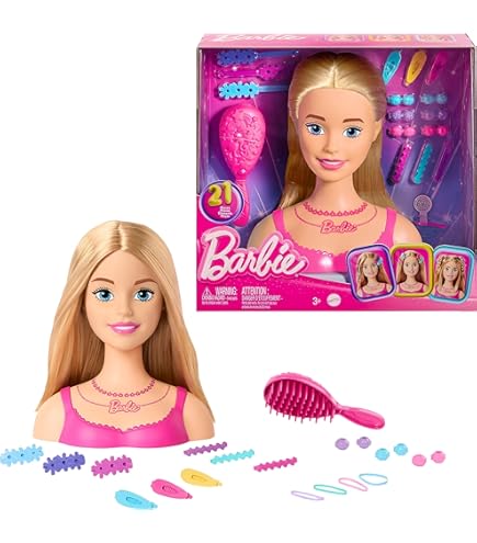 Amazon.com: Barbie Glam Party 20 Piece Styling Head Set - Blonde